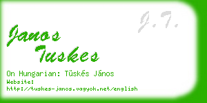 janos tuskes business card